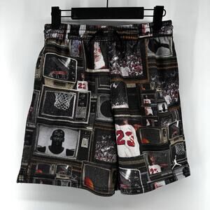 Jordan Kids' Brooklyn Printed Fleece Shorts Graphic MJ Size Medium